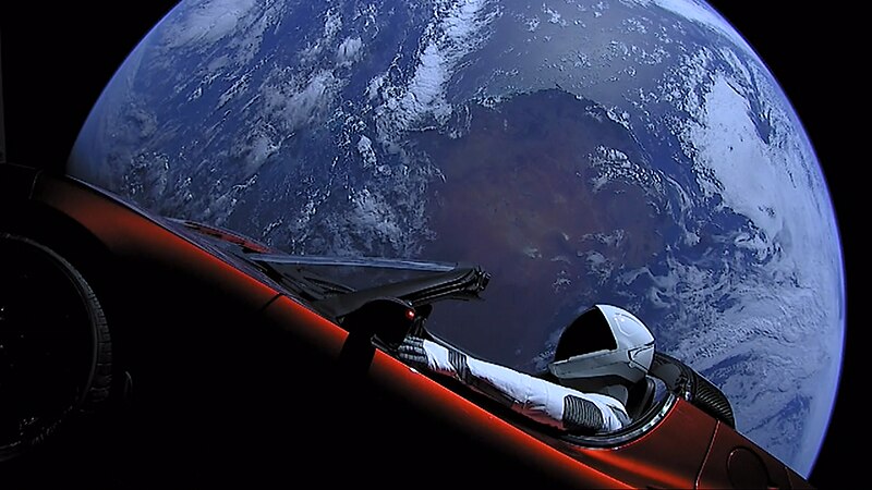 Tesla Roadster in Space